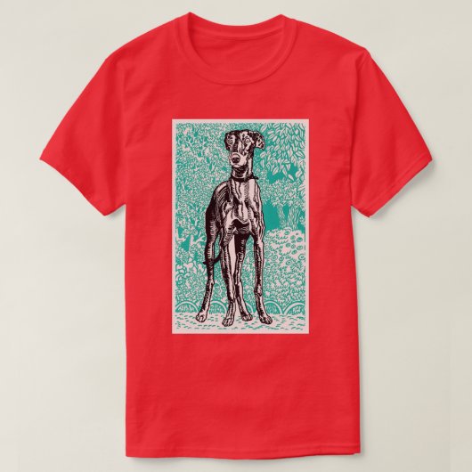 Vintage Halloween Art Greyhound 1 T-shirt (Design voorkant)
