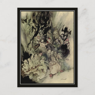 Vintage Halloween Arthur Rackham Trolls Briefkaart