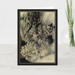 Vintage Halloween Arthur Rackham Trolls Kaart