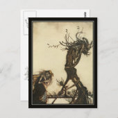 Vintage Halloween Arthur Rackham Witch Briefkaart (Voorkant / Achterkant)