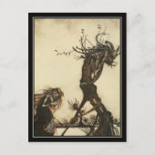 Vintage Halloween Arthur Rackham Witch Briefkaart (Voorkant)