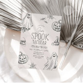 Vintage Halloween Birthday Invitation Any Age Kaart