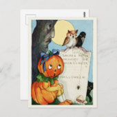 Vintage Halloween Briefkaart (Voorkant / Achterkant)