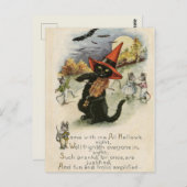 Vintage Halloween Briefkaart (Voorkant / Achterkant)