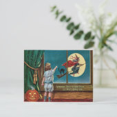 Vintage Halloween Briefkaart (Staand voorkant)