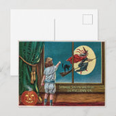Vintage Halloween Briefkaart (Voorkant / Achterkant)