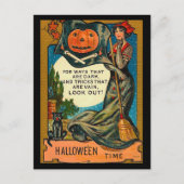 Vintage Halloween Briefkaart (Voorkant)