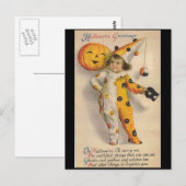 vintage Halloween Briefkaart (Voorkant / Achterkant)