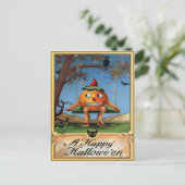 Vintage Halloween Briefkaart (Staand voorkant)
