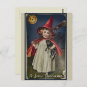 Vintage Halloween Briefkaart (Voorkant / Achterkant)