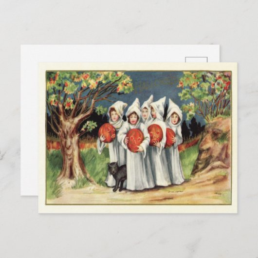 Vintage Halloween Briefkaart (Voorkant / Achterkant)