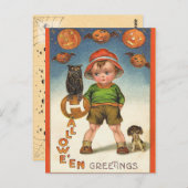 Vintage Halloween Briefkaart (Voorkant / Achterkant)
