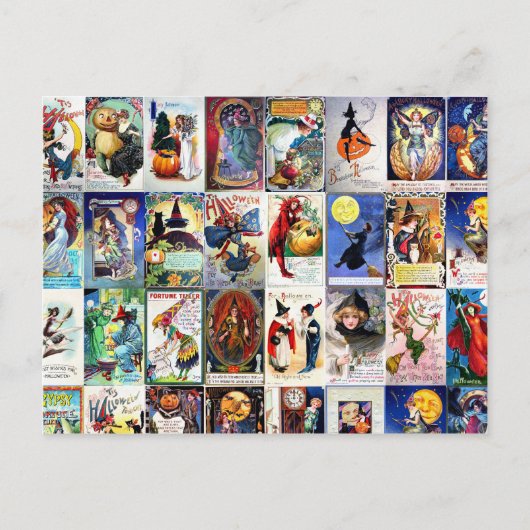 Vintage Halloween Briefkaart (Voorkant)