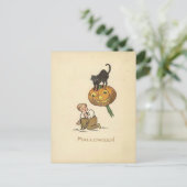 Vintage Halloween Briefkaart (Staand voorkant)