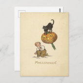 Vintage Halloween Briefkaart (Voorkant / Achterkant)