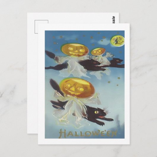 Vintage Halloween Briefkaart (Voorkant / Achterkant)