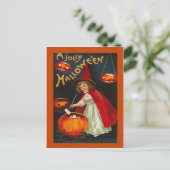 Vintage Halloween Briefkaart (Staand voorkant)