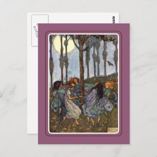 Vintage Halloween Briefkaart (Voorkant / Achterkant)