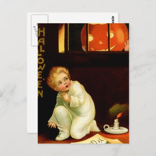 Vintage Halloween Briefkaart (Voorkant / Achterkant)