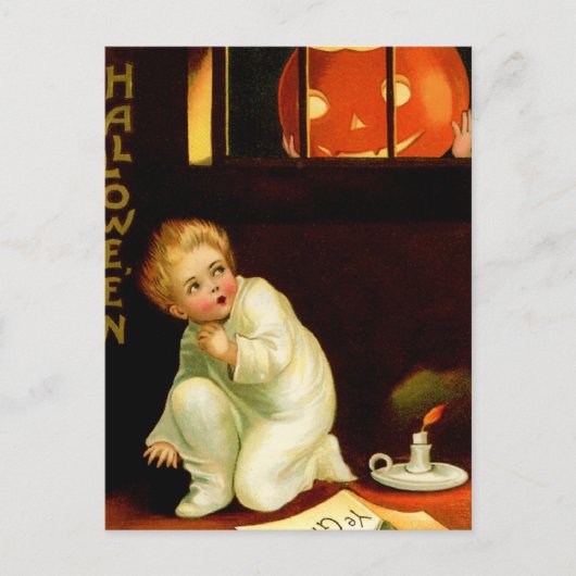 Vintage Halloween Briefkaart (Voorkant)