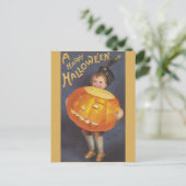 Vintage Halloween Briefkaart (Staand voorkant)