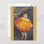 Vintage Halloween Briefkaart (Voorkant / Achterkant)