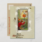 Vintage Halloween Briefkaart (Voorkant / Achterkant)