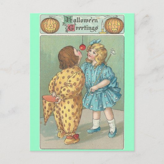 Vintage Halloween Briefkaart (Voorkant)