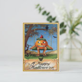 Vintage Halloween Briefkaart (Staand voorkant)