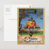 Vintage Halloween Briefkaart (Voorkant / Achterkant)