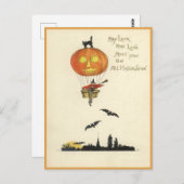 Vintage Halloween Briefkaart (Voorkant / Achterkant)