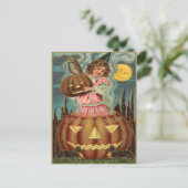 Vintage Halloween Briefkaart (Staand voorkant)