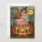 Vintage Halloween Briefkaart (Voorkant / Achterkant)