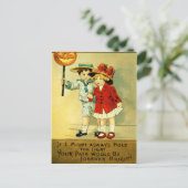 Vintage Halloween Briefkaart (Staand voorkant)