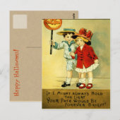 Vintage Halloween Briefkaart (Voorkant / Achterkant)