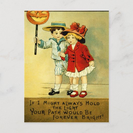 Vintage Halloween Briefkaart (Voorkant)