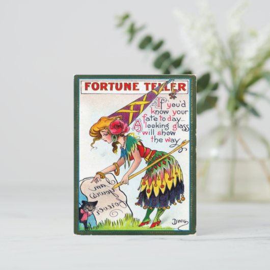 Vintage Halloween Briefkaart (Staand voorkant)