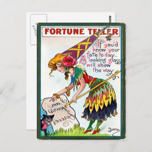 Vintage Halloween Briefkaart (Voorkant / Achterkant)