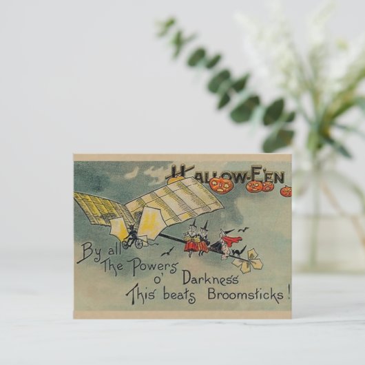 Vintage Halloween Briefkaart (Staand voorkant)