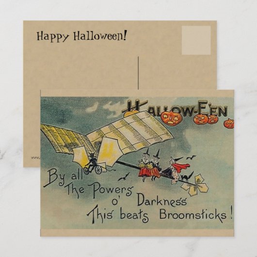 Vintage Halloween Briefkaart (Voorkant / Achterkant)