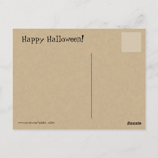 Vintage Halloween Briefkaart (Achterkant)