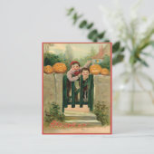 Vintage Halloween Briefkaart (Staand voorkant)