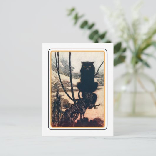 Vintage Halloween Briefkaart (Staand voorkant)