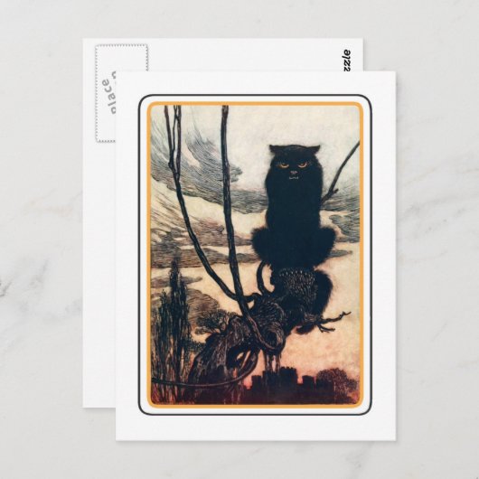 Vintage Halloween Briefkaart (Voorkant / Achterkant)
