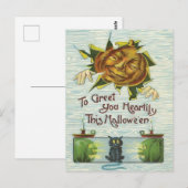 Vintage Halloween Briefkaart (Voorkant / Achterkant)