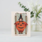 Vintage Halloween Briefkaart (Staand voorkant)