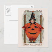 Vintage Halloween Briefkaart (Voorkant / Achterkant)