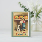 Vintage Halloween Briefkaart (Staand voorkant)