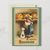 Vintage Halloween Briefkaart (Voorkant / Achterkant)