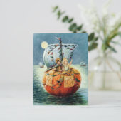 Vintage Halloween Briefkaart (Staand voorkant)